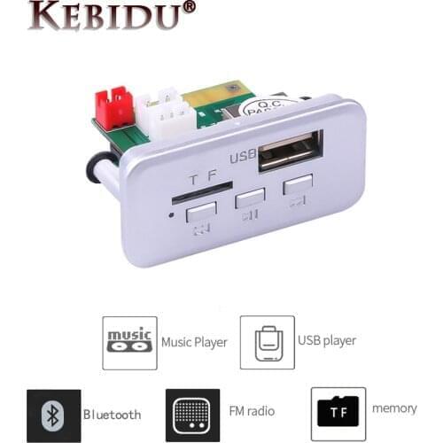 Kebidu Mini 12V MP3 Music Player Wireless Bluetooth 5.0 MP3 Decoder Board Audio Module WMA Support USB FM TF Radio AUX Car Radio