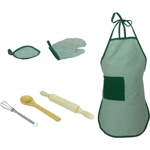 New Year Gifts 2021 Chef Set For Kids Kitchen Cooking And Baking Kits Dress Up Role Play Toy Apron For Kitchen Accessories