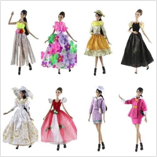 Doll Dress Clothes set / 15 styles Colorized Outfit Clothing Gown For 1/6 BJD Xinyi Barbie FR ST Doll / toys for girls