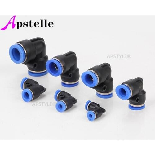 L Shaped Elbow 10mm 8mm 6mm 12mm 4mm OD Hose Tube One Touch Push in Air Pneumatic Connector Fittings Plastic Gas Quick Fitting