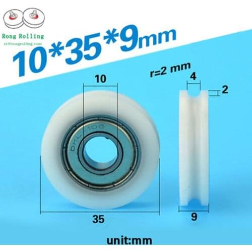 10*35*9 bearing 625zz rubber-coated bearing, furniture nylon wheel, plastic-coated pulley, outsourcing POM material pulley