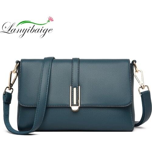 Luxury Elegant Handbag Leather Women High Quality Ladies Retro Simple Casual Zippper Crossbody Messenger Package Bag Women