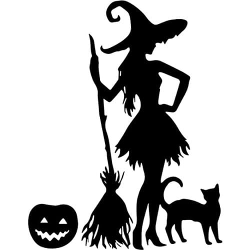 S51624# Various Sizes/Colors Car Stickers Vinyl Decal Cute Witch V1 Motorcycle Decorative Accessories Creative