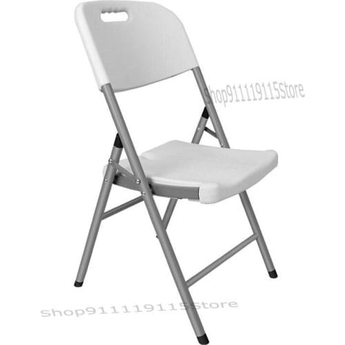 Folding Chair Simple Meeting Leisure Dining Chair Office Computer Back Chair Portable Plastic Stool Household Back Chair