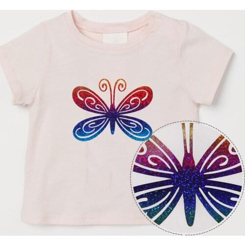 SUNICE Two Sheet Pack Rainbow Heat Transfer Vinyl Heat press HTV T-shirt Vinyl IRON A4 sample Easy to Make Design 21cmX30cm