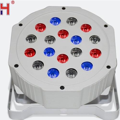 LED Stage Light Effect 18x3W Flat Par RGB DMX512 DJ Disco Lamp KTV Bar Party Lyre Beam Projector Dmx Spotlight
