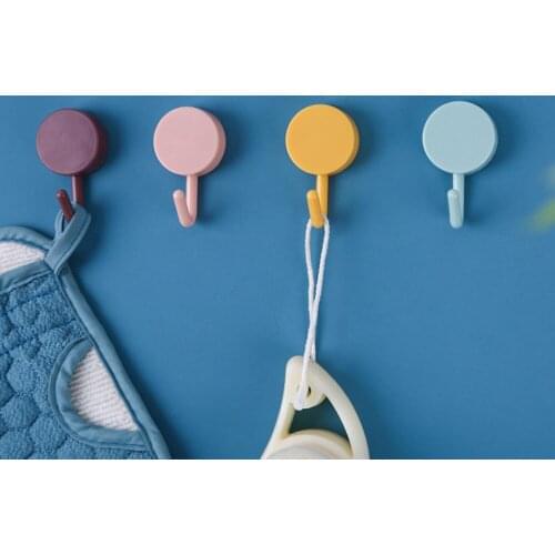 10 Pack Small Sticky Hook Strong Cute Viscose Dormitory Hook Nordic-Style Wall Hole-Free Small Hook