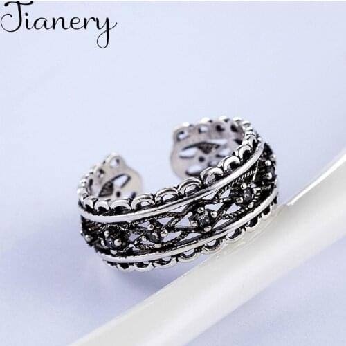 JIANERY Fashion Silver Color Zircon Round Rings For Women 2019 Female Finger Statement Fashion Jewelry