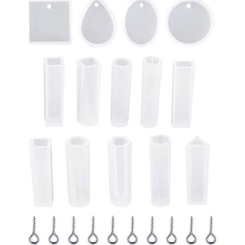 1 Set Silicone Mold Kit Epoxy Resin DIY Jewelry Making Cake Decoration Crafts Art Silicone Molds Clasp Pins Tools Crystal