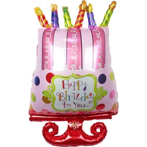 1pcs Big Size Large Candle Happy Birthday To You Foil Balloons Birthday Party Decorations Kids Air Balls Globos Party