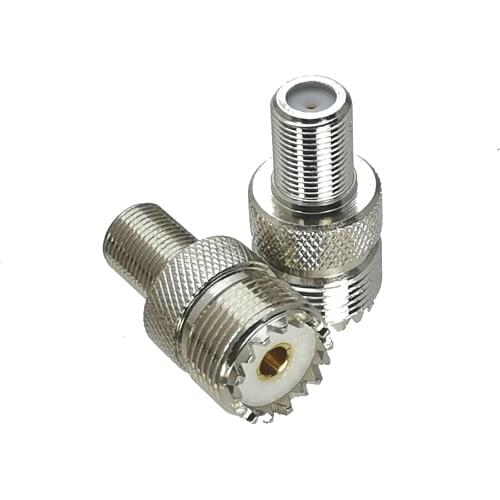 1Pcs UHF SO239 Female Jack to F TV Female Jack RF Adapter Connector Coaxial High Quanlity