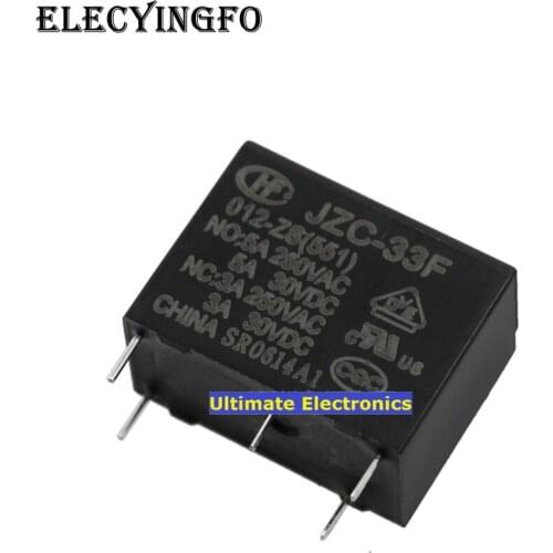 10pcs ZS3| relay HF33F-012-ZS3 JZC-33F-012-ZS 5-pin conversion 3A 250VA