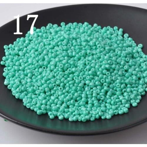 Nice 16g 1000pcs 2mm 12/0 Turquoise Color Opaque Round Loose Spacer Beads Cezch Glass Seed Beads Jewelry Making DIY Garment Bead