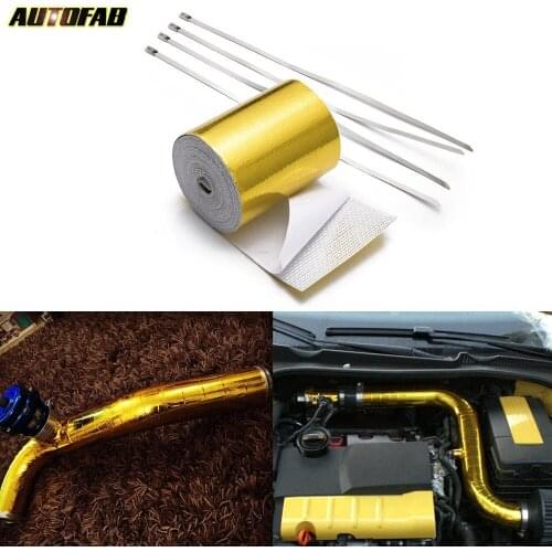 2"x5 Meter Reflect-A-Gold Tape Performance Heat Protection Tape/Barrier New Arrival Best For Honda civic AF-WR20DJGOLD