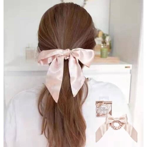 2021invisibobble spring release scrunchie meets spiral hairtie satin hairband bowknot ponytail holder bun accessory girls women