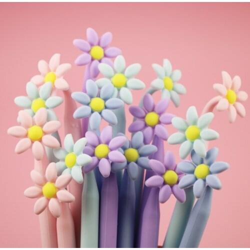 4 pcs/lot Creative daisy soft neutral gel pen t, cartoon cute shape stationery