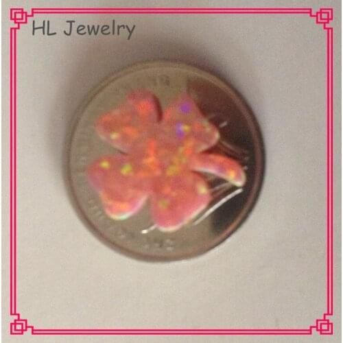 Aliexpress New Arrived 50PCS/Lot 13*14MM Clover Flower Synthetic Opal With Side Hole