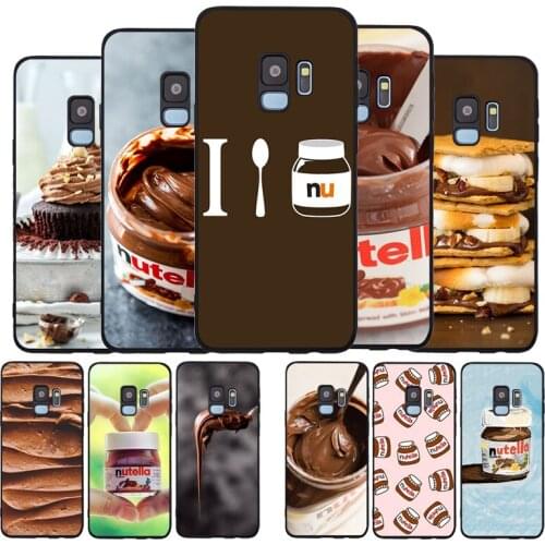 Dessert Nutella black Soft phone Case For Samsung S20 S10 S9 S8 S7 edge Plus Lite Note 8 9 10 A6 A7 A8 A9 2018 Cover