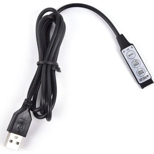 DC 5V USB LED RGB Controller 3Key 4Pin Remote Controller For LED Strip Light