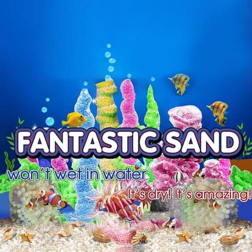 Kids Diy Magic Not Wet Sand Funny Amazing Non-toxic Hydrophobic Space Sand Slime Toy Molding Shaping Squeezing Castles Sand Toy