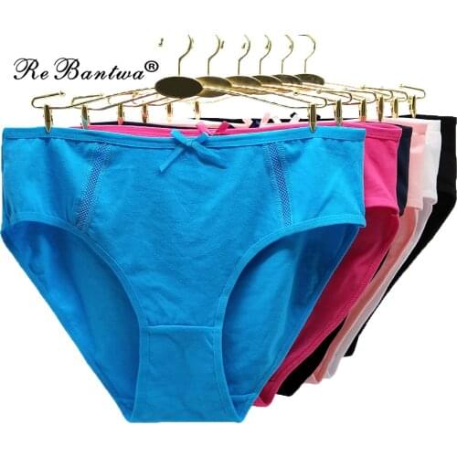 4XL Big yards Cotton Panties Black white navy High waist Womens underwear large size lady briefs mommy pants New Lingerie