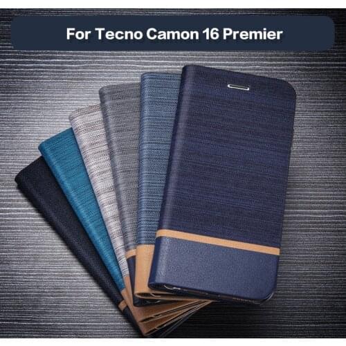 PU Leather Wallet Case For Tecno Camon 16 Premier Business Phone Case For Tecno Camon 16 Premier Case Soft Silicone Back Cover