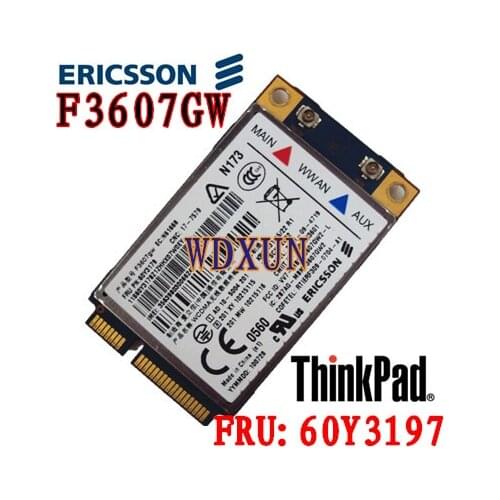 Unlocked Eircsson F3607GW LENOVO Thinkpad F3607GW 3G GPS HSPA WWAN Card 60Y3237 60Y3197
