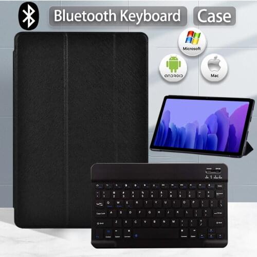 For Samsung Galaxy Tab A7 10.4 2020 Case SM-T500 SM-T505/Tab A 10.1 2019 T510 T515 Leather Tablet Case+Bluetooth Keyboard Funda