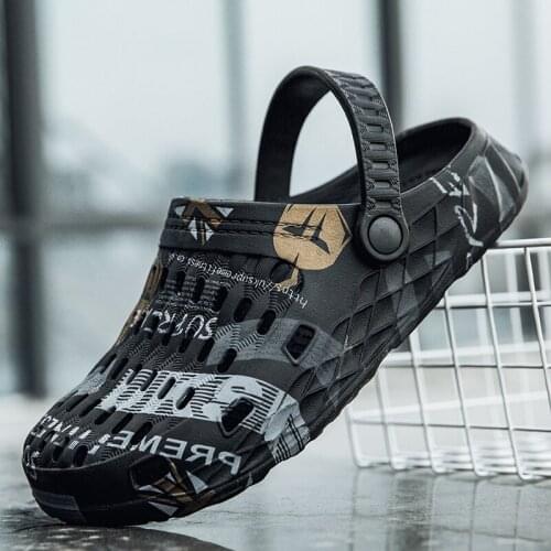 Fashion Mens Summer Water Shoes Beach Sandals Man Flat Comfortable Outdoor Slippers Male Swimming Footwear Sneaker Size 40-47