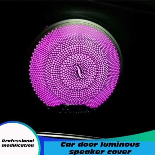 Car door luminous speaker cover For W205 Mercedes Benz C GLC class 2017-2019 C200 C300 C250 series high quality loudspeaker lid