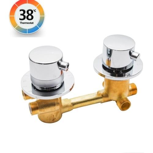2/3/4 Ways Outlet Brass Shower Faucets Screw & Intubation Thermostatic Shower Faucets Temperature Control Valve Mixer Taps