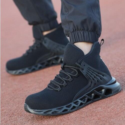 Men Safety Shoes with Metal Toe Indestructible Ryder Shoe Work Boots with Steel Toe Waterproof Breathable Sneakers Work Shoes
