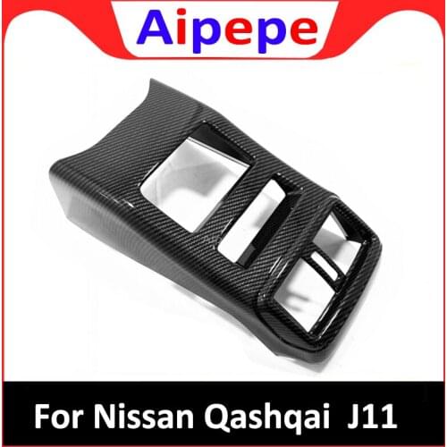 For Nissan Qashqai J11 2019 ABS Chrome Interior Rear Seat Air Condition Outlet Vent Cover Trims Car Molding Accessories