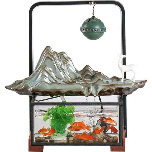 Desk Decorations Home Decoration Creative Wine Cabinet Business Desktop Water Fish Tank decorations for home