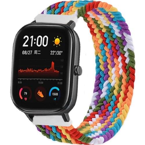 Braided SOLO LOOP strap For Xiaomi Amazfit Bit/Gts2-Bip-Pace-Gtr 42/46mm smartwatch GTR/GTS 47mm 42mm Bracelet smartwatch band
