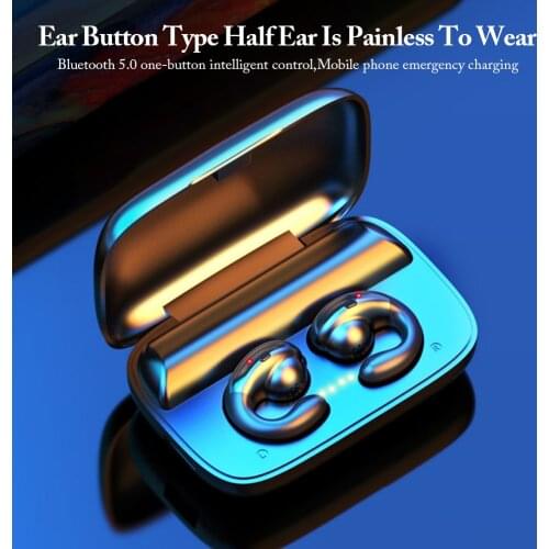 Mini Sport HD Call Headphone TWS 5.0 Earphone Wireless BT F9 Headset Hanging Ear Bone Conduction Biaural Earphone