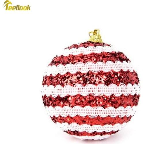 Teellook 10pcs 8cm new Christmas ball Christmas tree pendant shopping mall hotel decoration