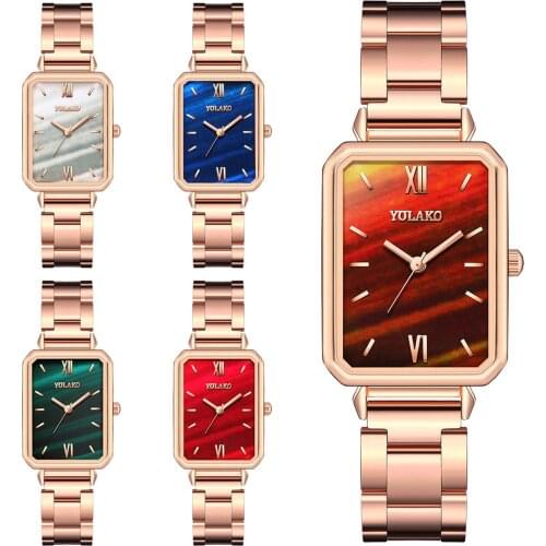 WomenS Watch Fashion Oval Diamond Small Retro Roman Mother-Of-Pearl Temperament Elegant Ladies Watch amante de relojes 04