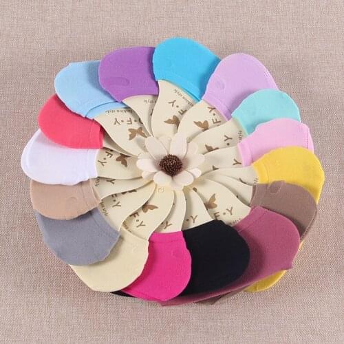 Women Thin Slippers Socks Candy Solid Color Female Invisible Ventilate Boat Socks Low Ankle Sock Woman Hosiery 16 Types
