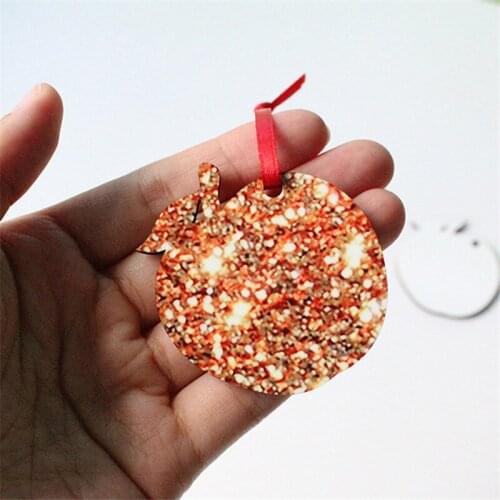 100pcs/sublimation blank heat transfer printing Christmas decoration pendant MDF two-sided printing new DIY gifts 100pcs/lot