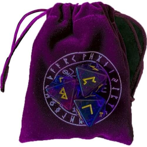 3 Pcs 8-Sided Rune Dice Resin Assorted Polyhedral Dice Set Divination Table Board Roll Party Cards Playing Game Toys