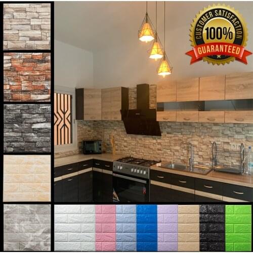 3d Decorative Wall Stickers Self Adhesive Wallpaper Panels Home Decor Living Room Bedroom House Decoration Bathroom Brick Tiles