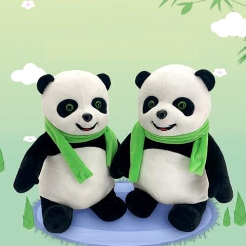 40cm Simulation Panda Scarf Panda Soft Stuffed Animals Toys Cute Plush Gift to Girlfriend Boyfriend for the New Year