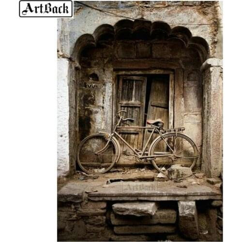 5d diamond painting old house bicycle landscape full square diamond art mosaic resin 3d round drill canvas embroidery