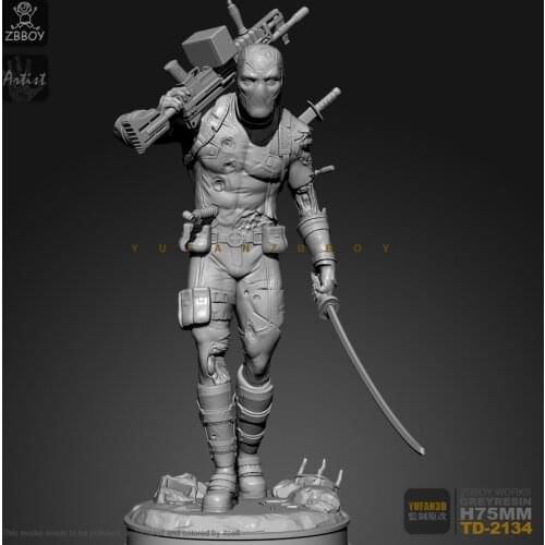 75mM Resin Figure Kits Deadpool Returns Self-assembled TD-2134