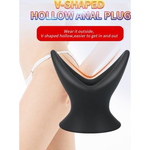 Plug anal hollow anal dilator butt plug tunnels anal expanding vagina speculum plug erotic sex toy for adult prostate massager