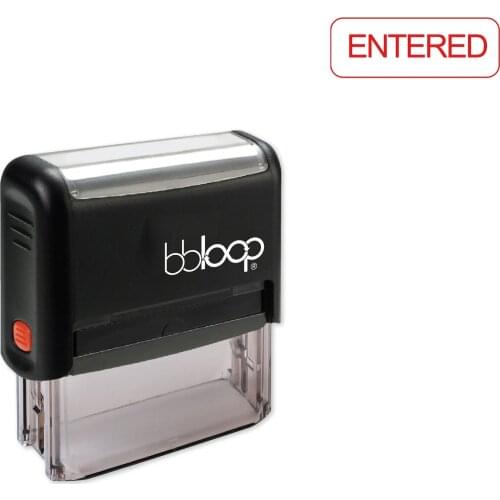 Bbloop Entered w/Round border Style Font and Design Self-Ink