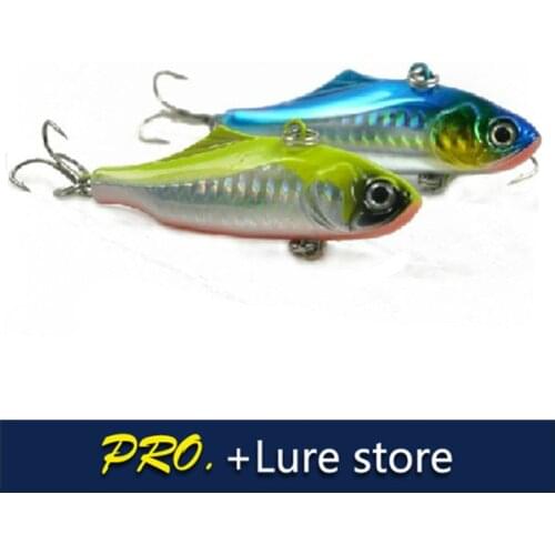 Free shipping 10pcs a lot 7.3cm 20g hard vibe lure rattle vib bait fishing lure deep sinking vib lures