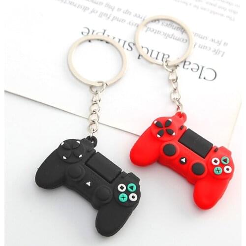 FREE SHIPPING 100pcs/lot Mini Silicone Play Game Keychains Game Machine Keyrings Game Key Chains Gifts