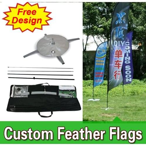 Free Design Free Shipping Single Sided Cross Base Competitive Vertical Outdoor Banners Sail Signs Banners Sail Flag Banners